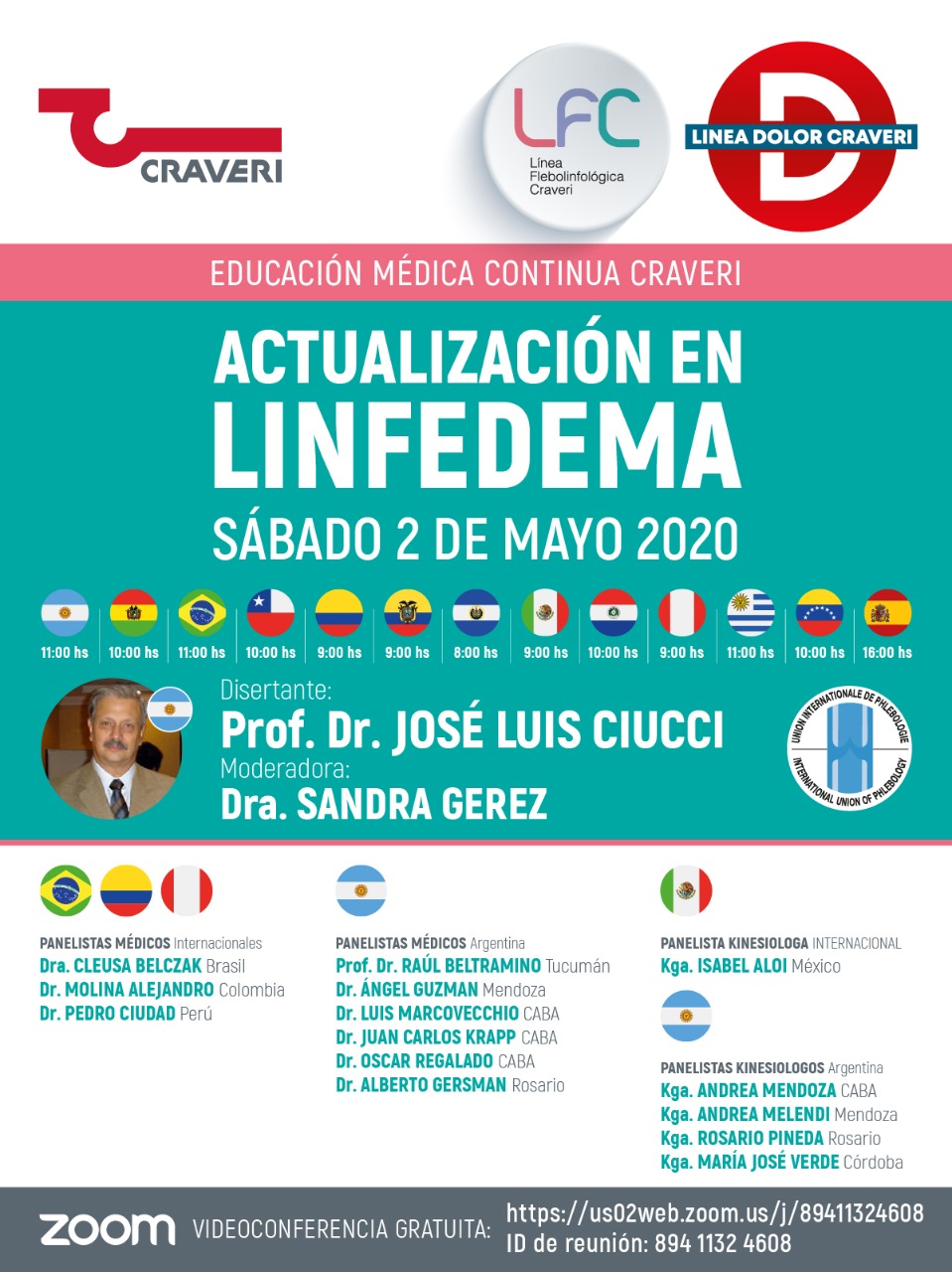 Laboratorios Craveri y la Fundación Craveri invitan a la comunidad de la salud a la videoconferencia