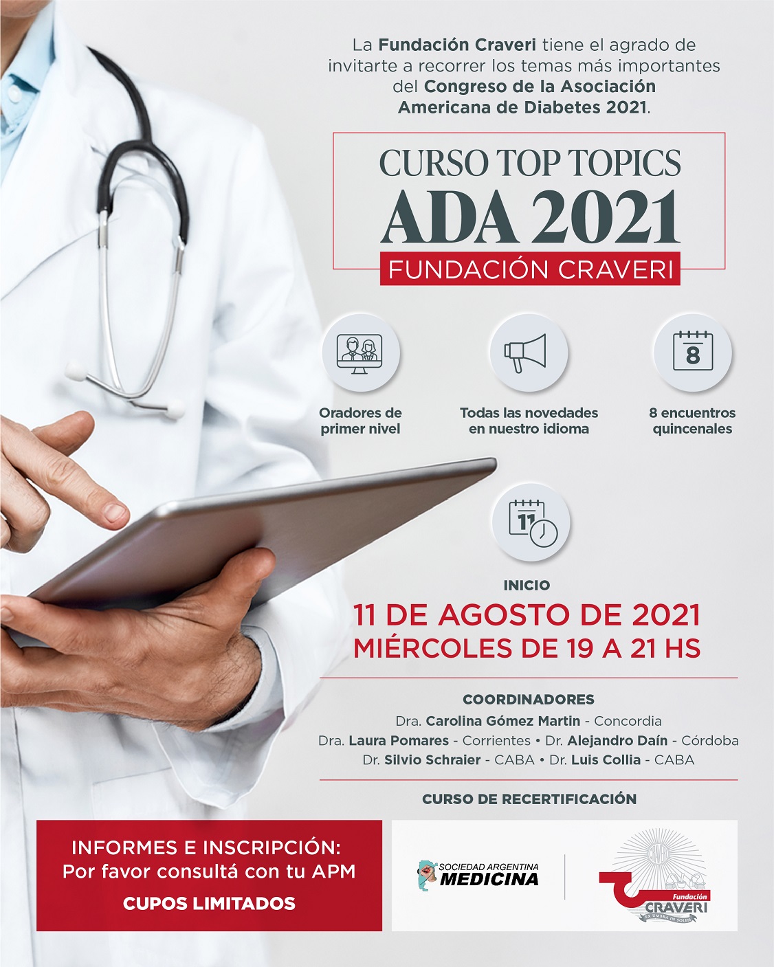 La Fundación Craveri anuncia el inicio del curso TOP TOPICS ADA 2021