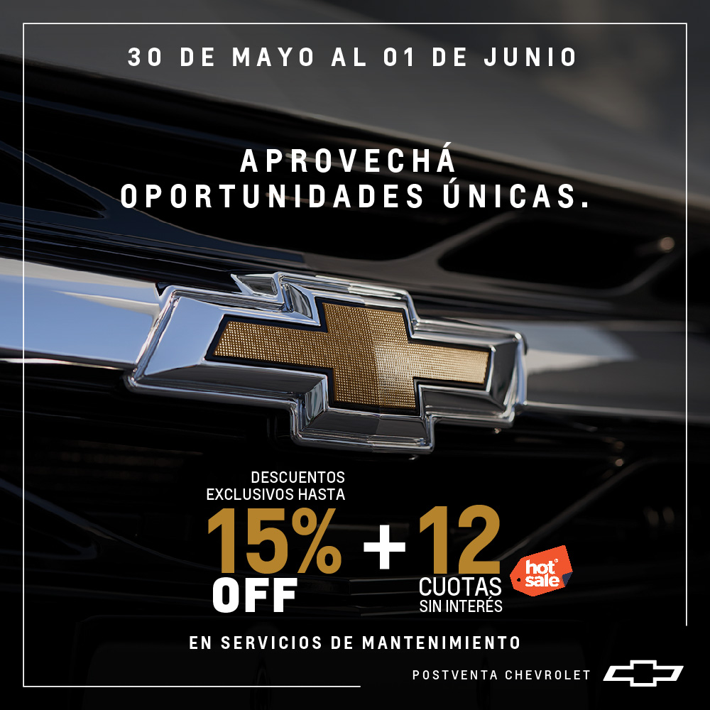 Chevrolet participa del Hot Sale Por cuarto año consecutivo
