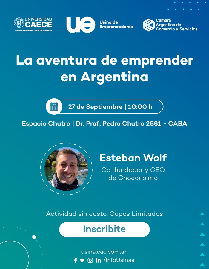 La Usina de Emprendedores realizará un evento gratuito: “La aventura de emprender en Argentina”